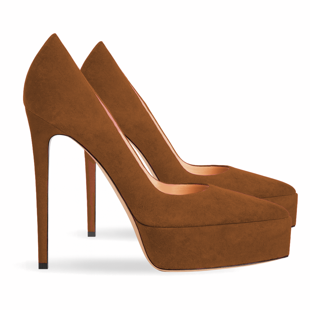 Identità Décolleté JIMENA SCAMOSCIATO MARRONE