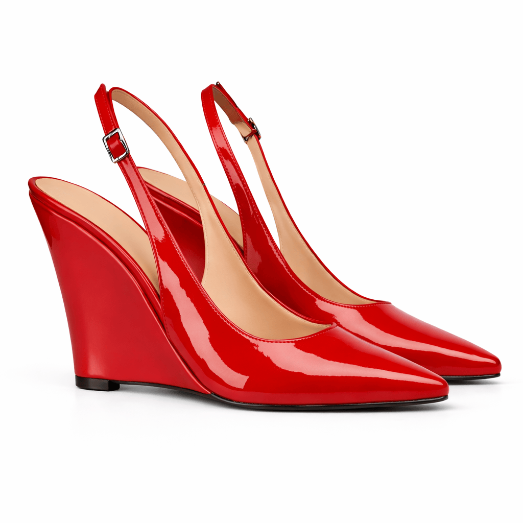 Identità Décolleté Slingback PAULINA VERNICE ROSSO
