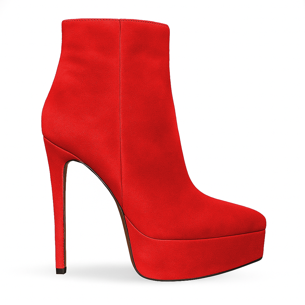 Identità Stivaletti IRENE SCAMOSCIATO ROSSO