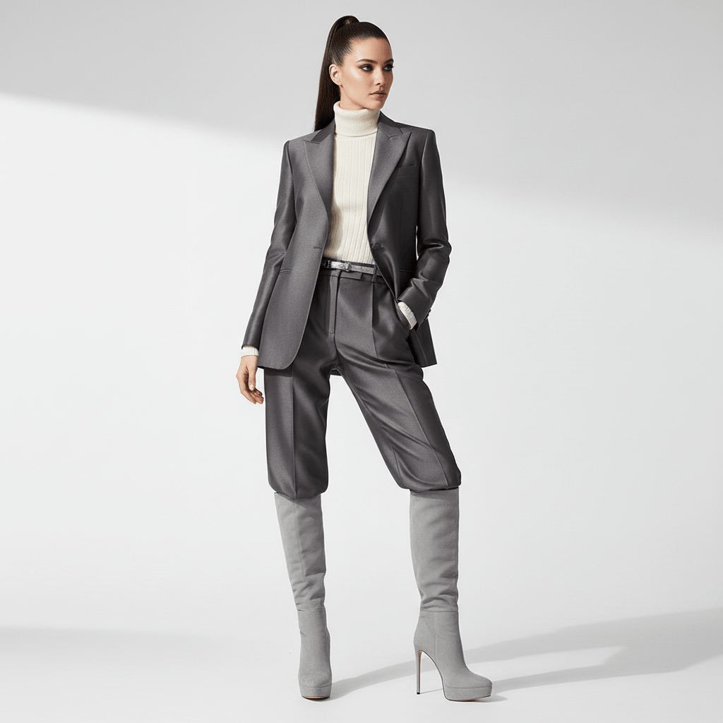 Identità Stivali LUCREZIA CAMOSCIO GRIGIO