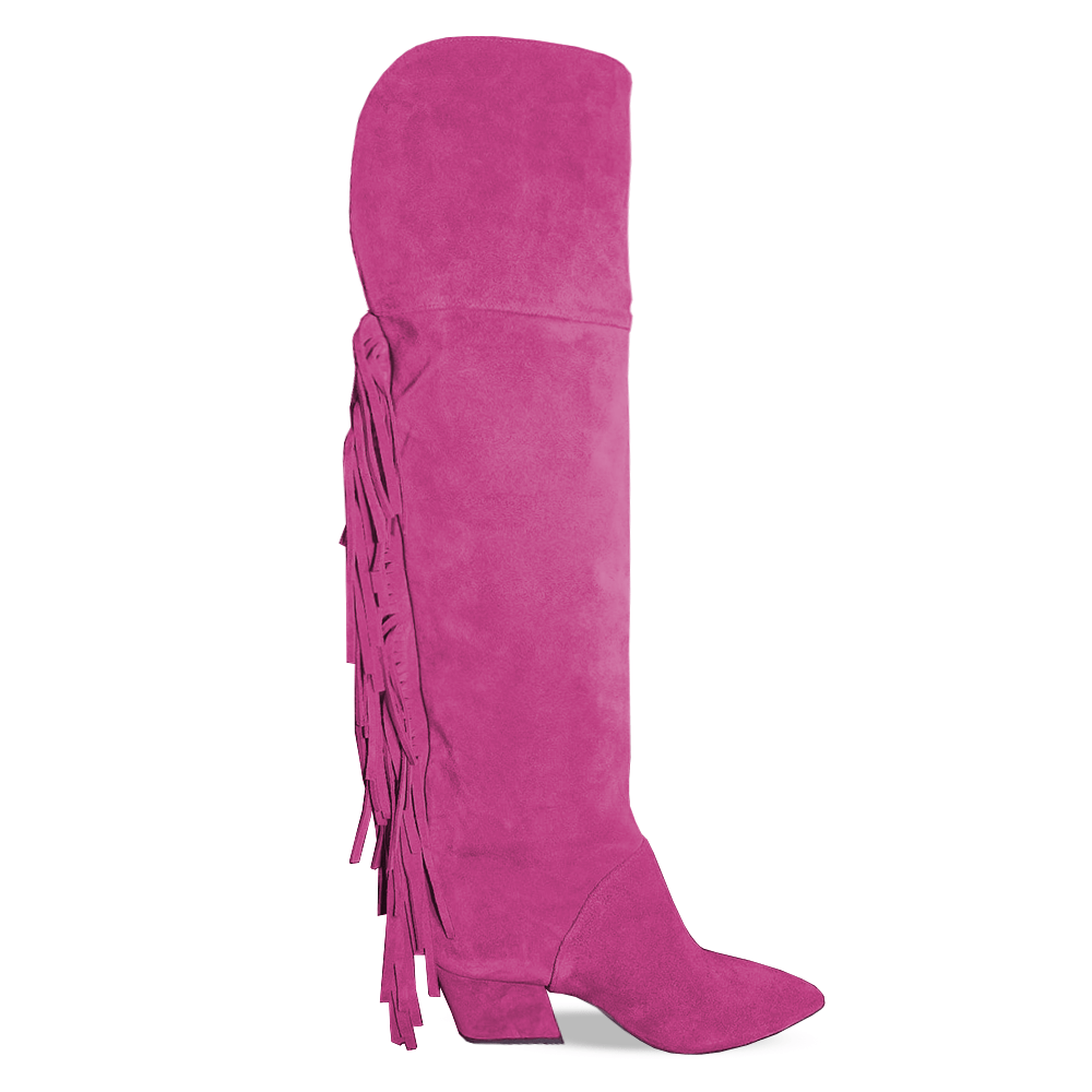 Identità Stivali VALENTINE SCAMOSCIATO FUCSIA