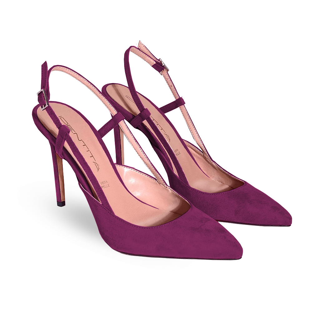 Identità Décolleté Slingback PERLA SCAMOSCIATO BORDEAUX