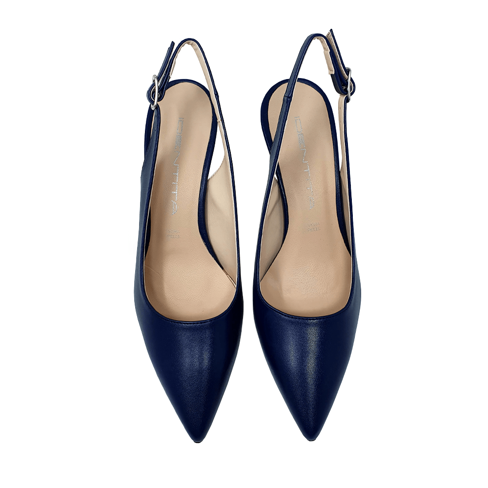 Identità Décolleté Slingback JUSTINA PELLE BLUETTE 70mm