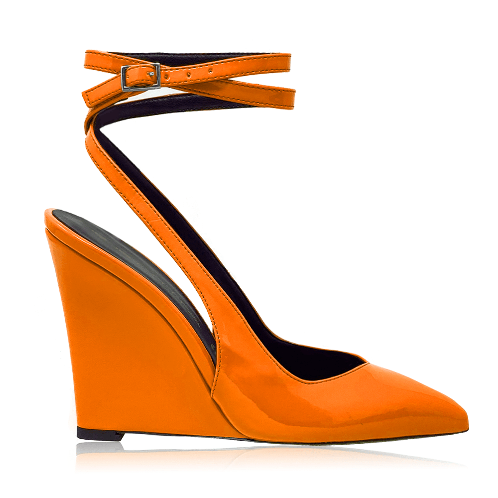 Identità Décolleté Slingback OXANA VERNICE ARANCIONE FLUO