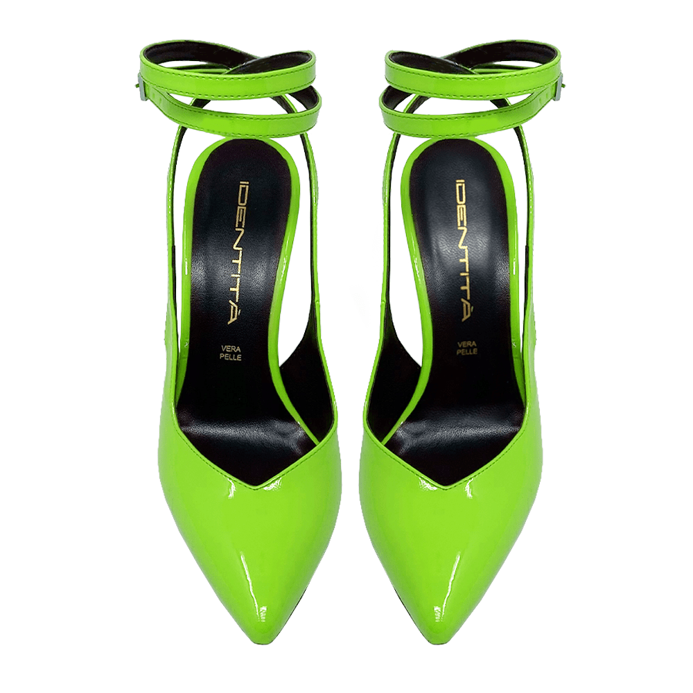Identità Décolleté Slingback OXANA VERNICE VERDE FLUO