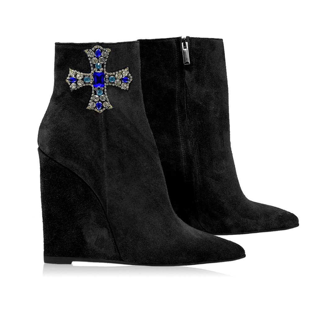 Identità Stivaletti VENERE CAMOSCIO NERO