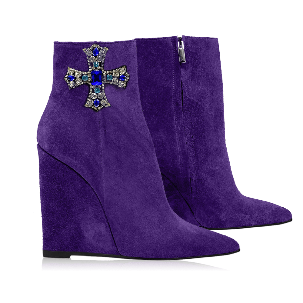Identità Stivaletti VENERE CAMOSCIO VIOLA
