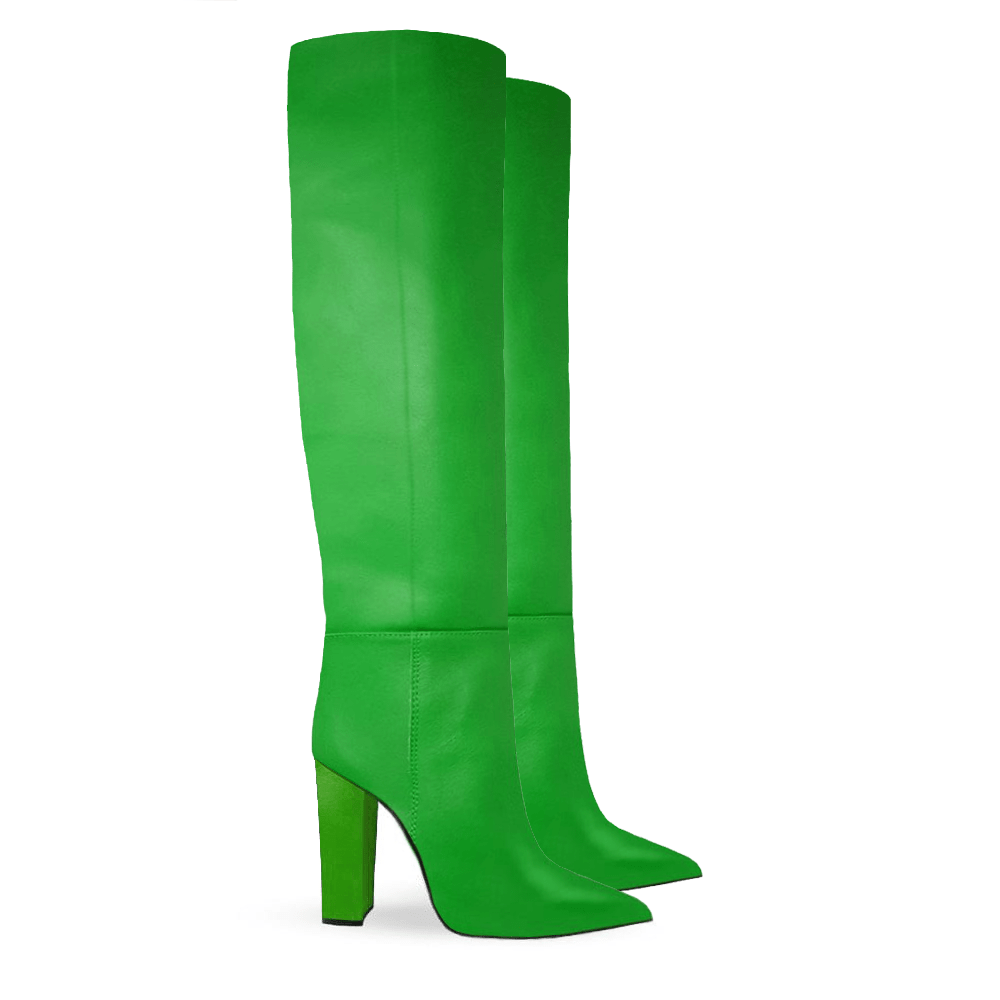 Identità Stivali DEBBIE PELLE VERDE