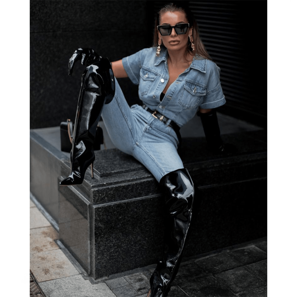 Identità Stivali IVANKA VERNICE NERO