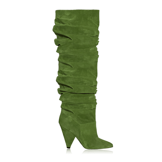 Identità Stivali KYRA SCAMOSCIATO VERDE