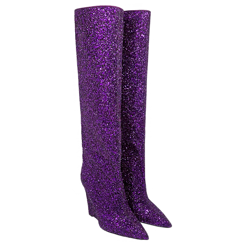 Identità Stivali SHINE GLITTER VIOLA