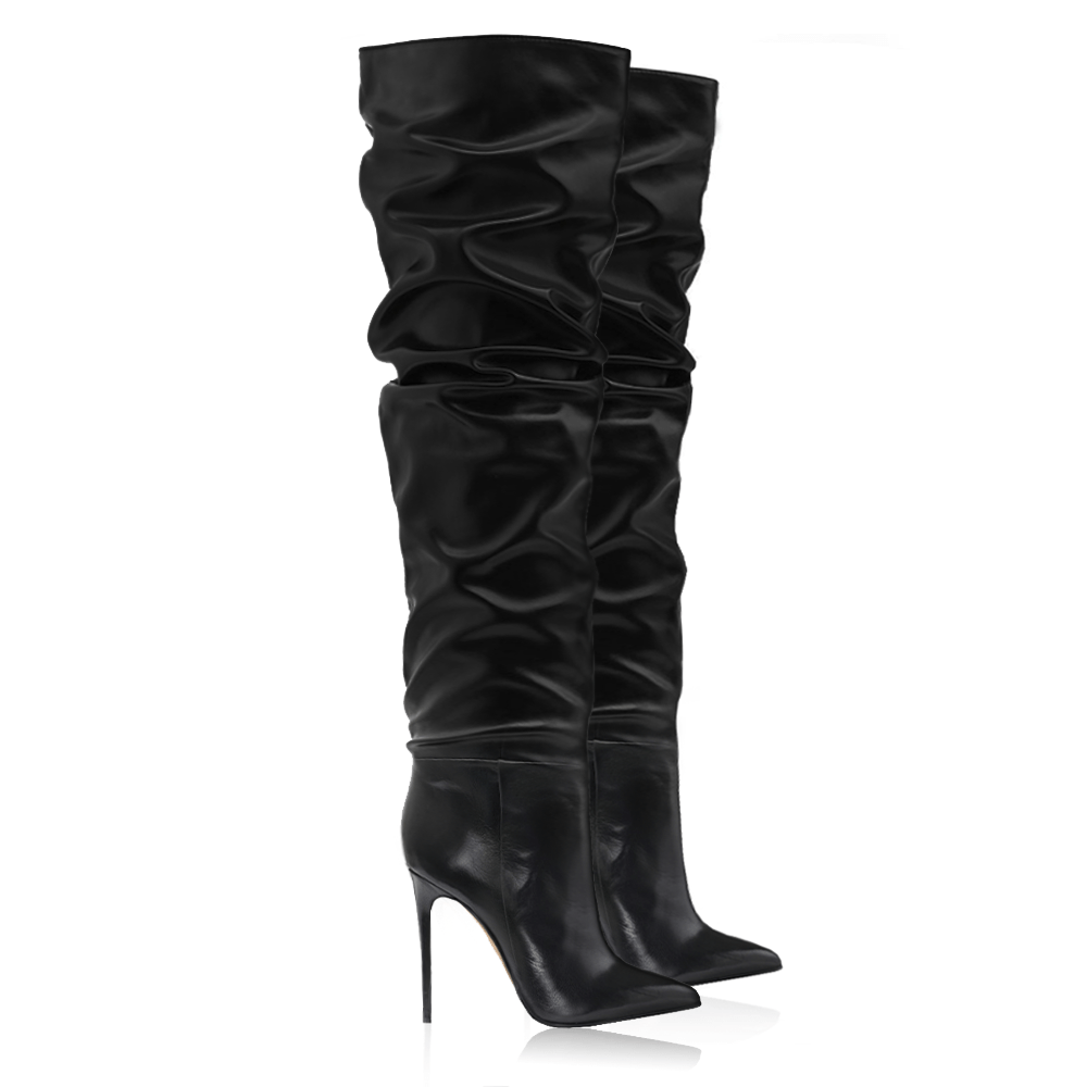 Boots Iskra black leather Woman