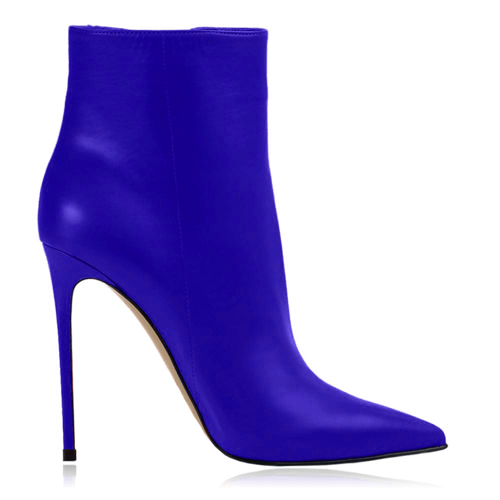 Ankle boots Seki blue leather Woman